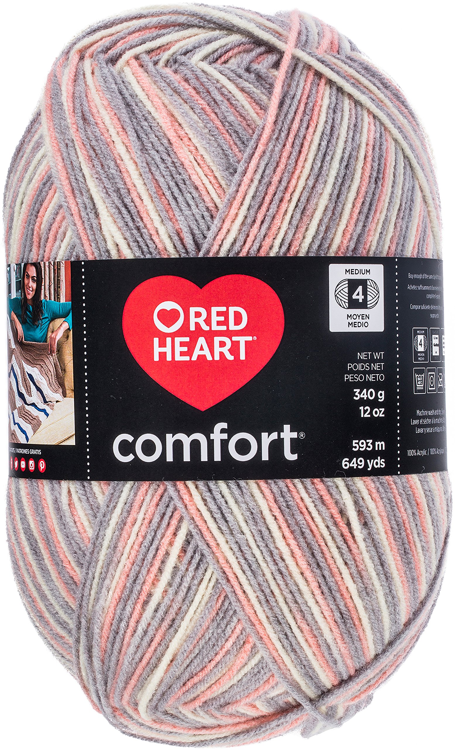 Red Heart Coats Yarn Comfort Yarn, Multi-Colour, 27.94 x 17.78 x 17.78 cm
