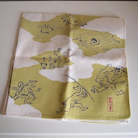 Amazon Co Jp 鳥獣戯画 ミニ風呂敷 クモドリ グリーン おもちゃ