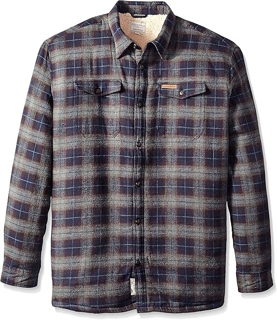 Field & Stream Men's Big & Tall P123X Plaid SherpaLined Shirt Jacket