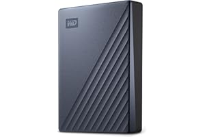 WD 5TB My Passport Ultra, Blue, Portable External Hard Drive, backup software with defense against r...