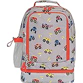 Bentgo Kids 2-in-1 Backpack & Insulated Lunch Bag - Durable 16” Backpack & Lunch Container in Unique Prints for School & Travel - Water Resistant, Padded & Large Compartments (Trucks)