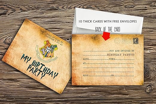 invitation anniversaire harry potter Design Buddies 10 X Harry Potter Birthday Party Invitations With invitation anniversaire harry potter