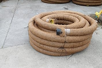 50 M Drainagerohr Dn 100 Gelocht Mit Kokosfilter Kokos Ummantelt Amazon De Baumarkt