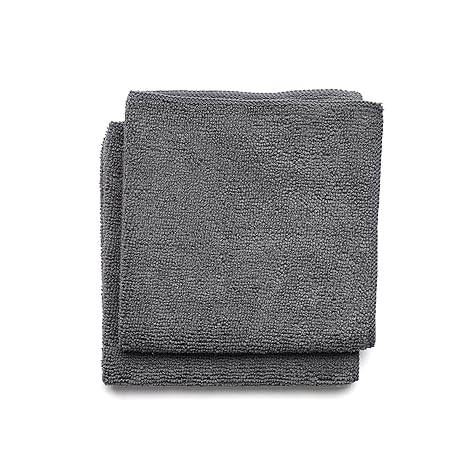 Brabantia Mikrofaser Geschirrhandtuch (2er Set), Dunkelgrau, 30 x 30 cm