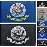 JBCD 2 Pack US Navy Flag Patch Force Army Flags Tactical Patch Pride Flag Patch for Clothes Hat Patch Team Military Patch