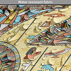 Ambesonne Egyptian Print Fabric by The