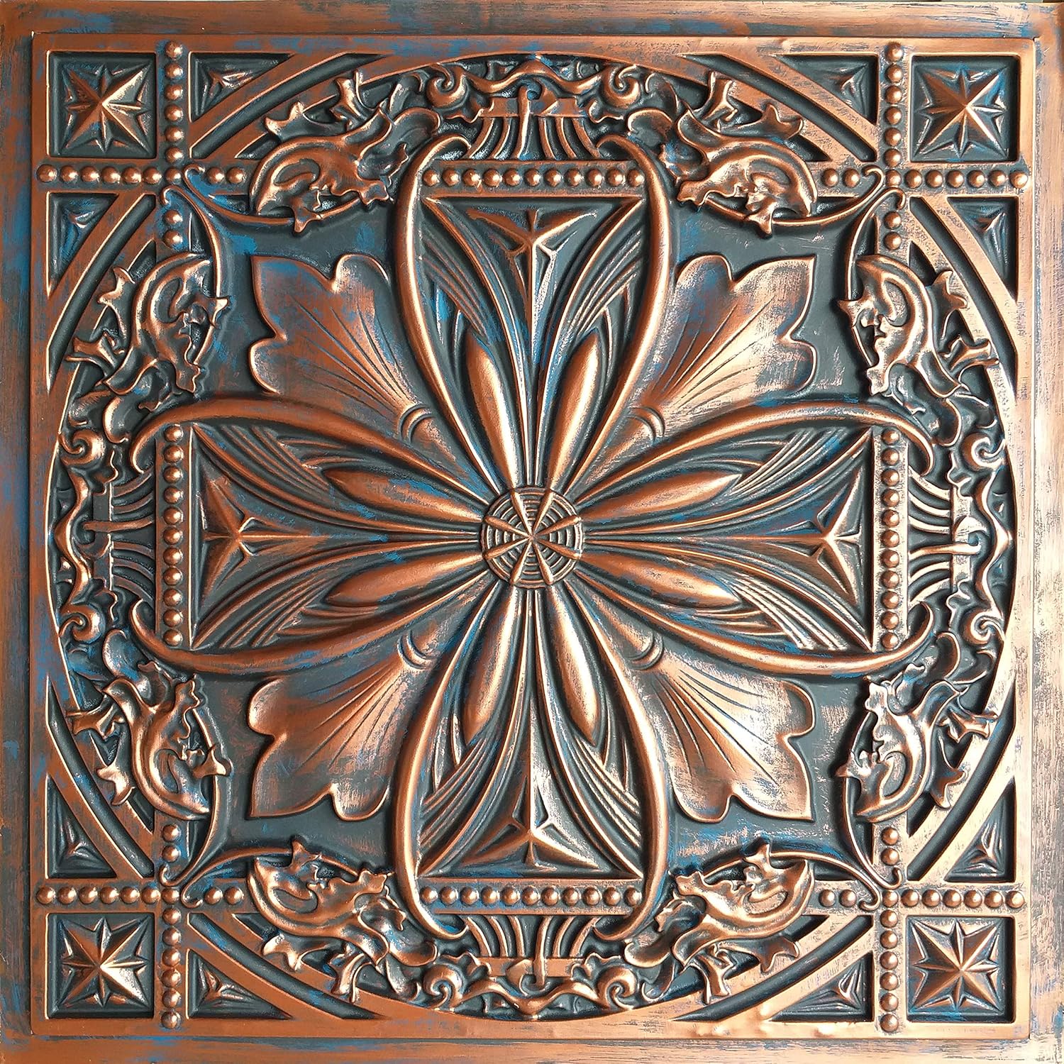 Drop In Ceiling Tiles Faux Painted Rustic Copper Ceiling Panels