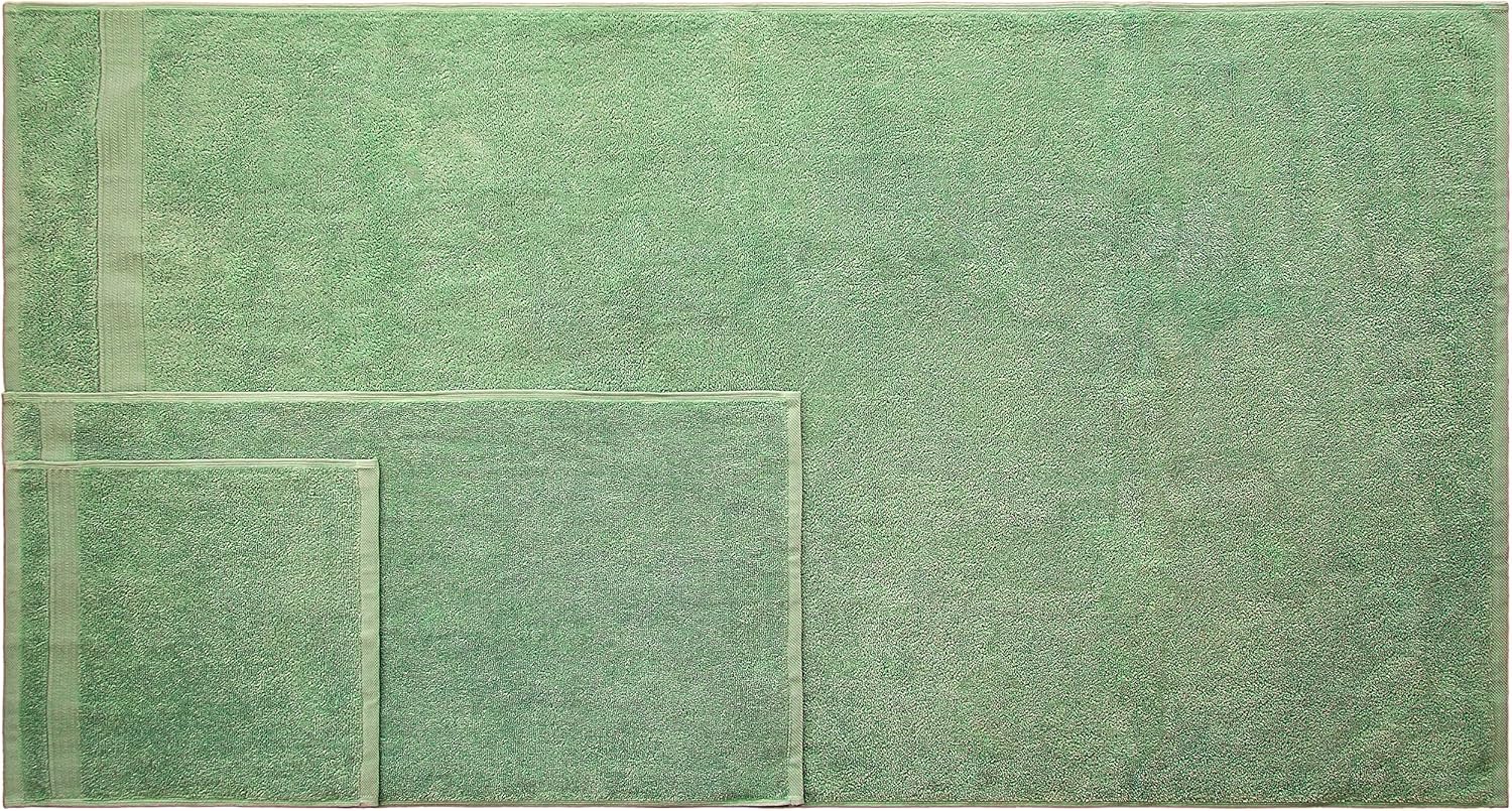 AmericanBathTowels 2 Washcloths, 2 Hand Towels, 2 Bath Towels, Soft & Absorbent 600 GSM Premium Hotel & Spa Quality 6 Piece Genuine Turkish Cotton Bathroom Towel Set, Green: Home & Kitchen