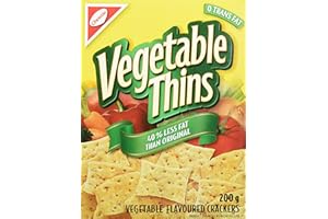 Christie Vegetable Thins 40% Less Fat Crackers, 200 Grams