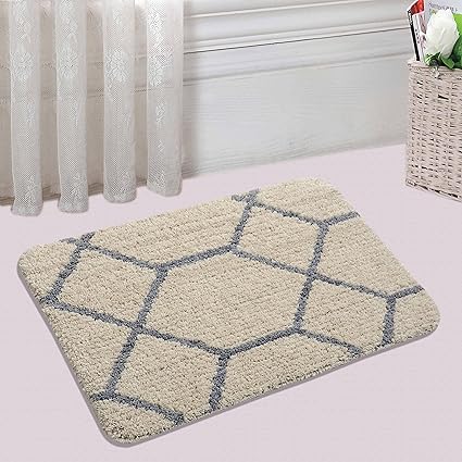 Saral Home Soft Anti Slip Microfiber Bathmat, 40x60cm (Grey)