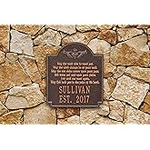 Personalized Irish Claddagh Poem Plaque, with family name and est date