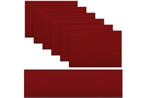 TRIVETRUNNER -ANNA STAY Trivetrunner: Decorative Modular Trivet Runner with 6 pcs Placemats Set Hot Pad, Heat-Resistant Surface,for Hot Plates, Pots, Dishes (Burgundy Set 1 Table Runner + 6 placemats)