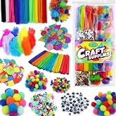 Arts and Crafts Supplies Kit for Kids - Boys and Girls Age 4 5 6 7 8 Years Old - Toddler Art Set Activity Materials - Great for Preschool and Kindergarten Crafting Project - Carl &amp; Kay