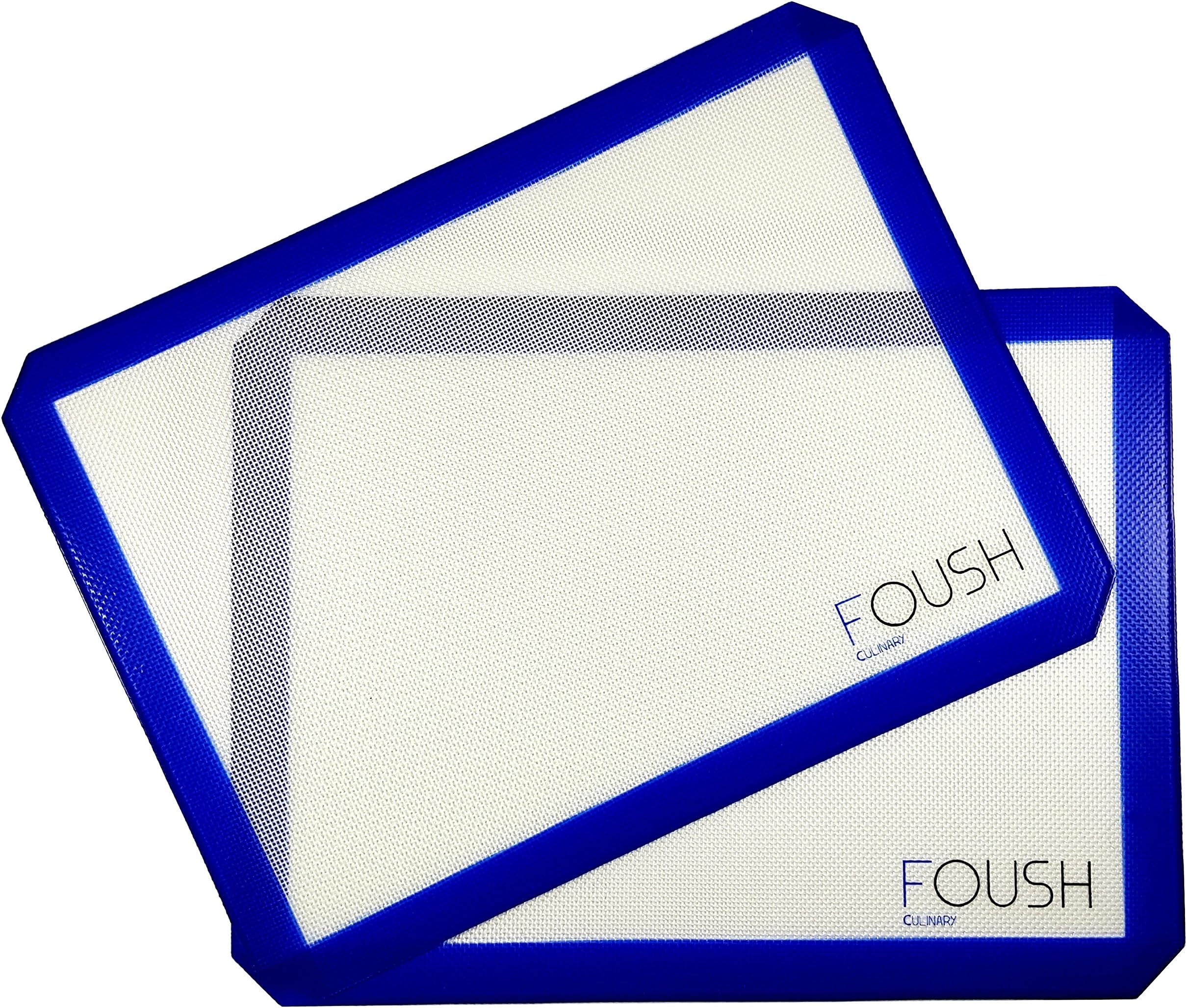 Extra Thick Professional Non-Stick Silicone coated Fiberglass Baking Mat, 2 pack 11 x 16.5 inches
