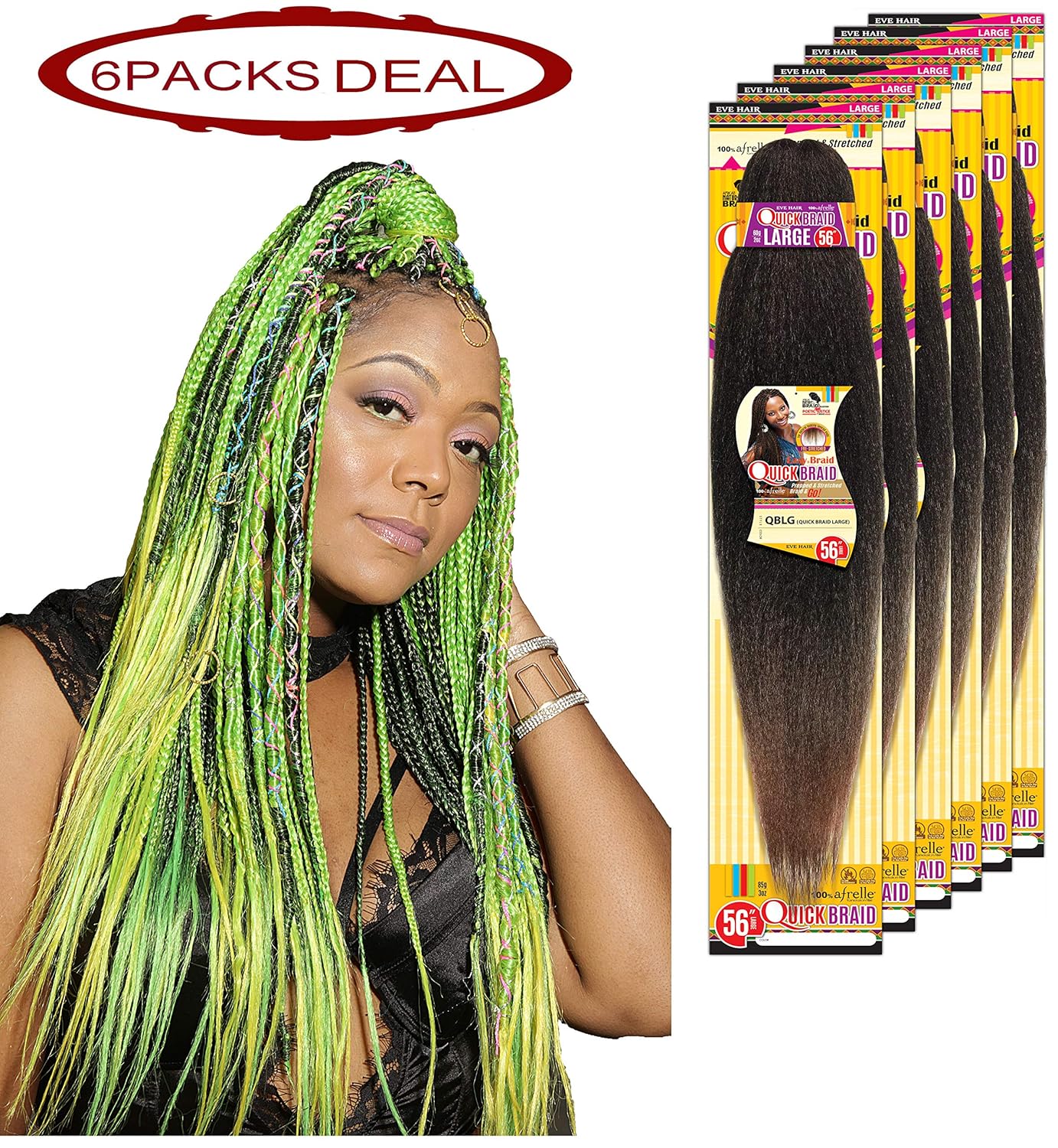 Amazon.com : EVE HAIR 100% Kanekalon Afrelle Fiber ...
