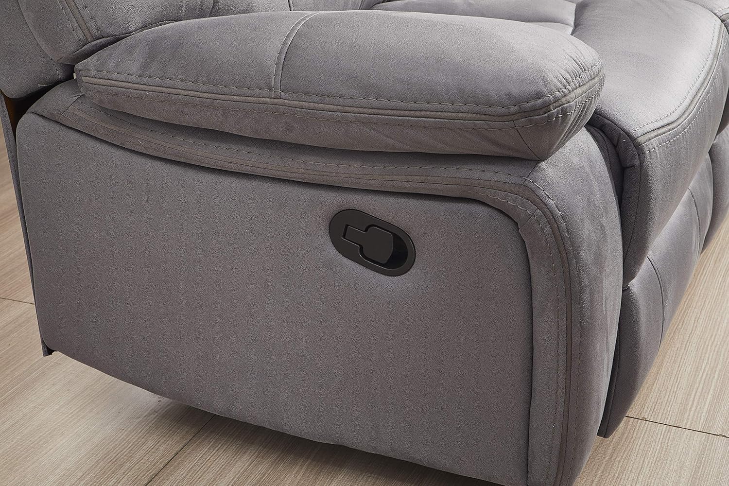 Grey, Sofa+Loveseat Betsy Furniture Microfiber Reclining Sofa Couch Set