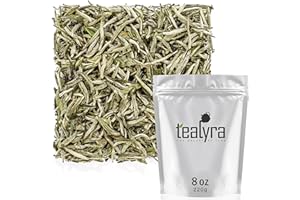 Tealyra - Premium White Silver Needle Tea - Bai Hao Yinzhen - Grown in Fujian China - Superior Chinese Silver Tip White Tea - Loose Leaf Tea - Caffeine Level Low - 220g (8-ounce)