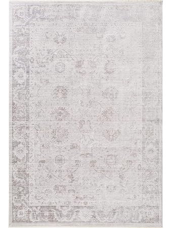 Amazon De Benuta Viskoseteppich Yuma Grau 200x300 Cm Vintage
