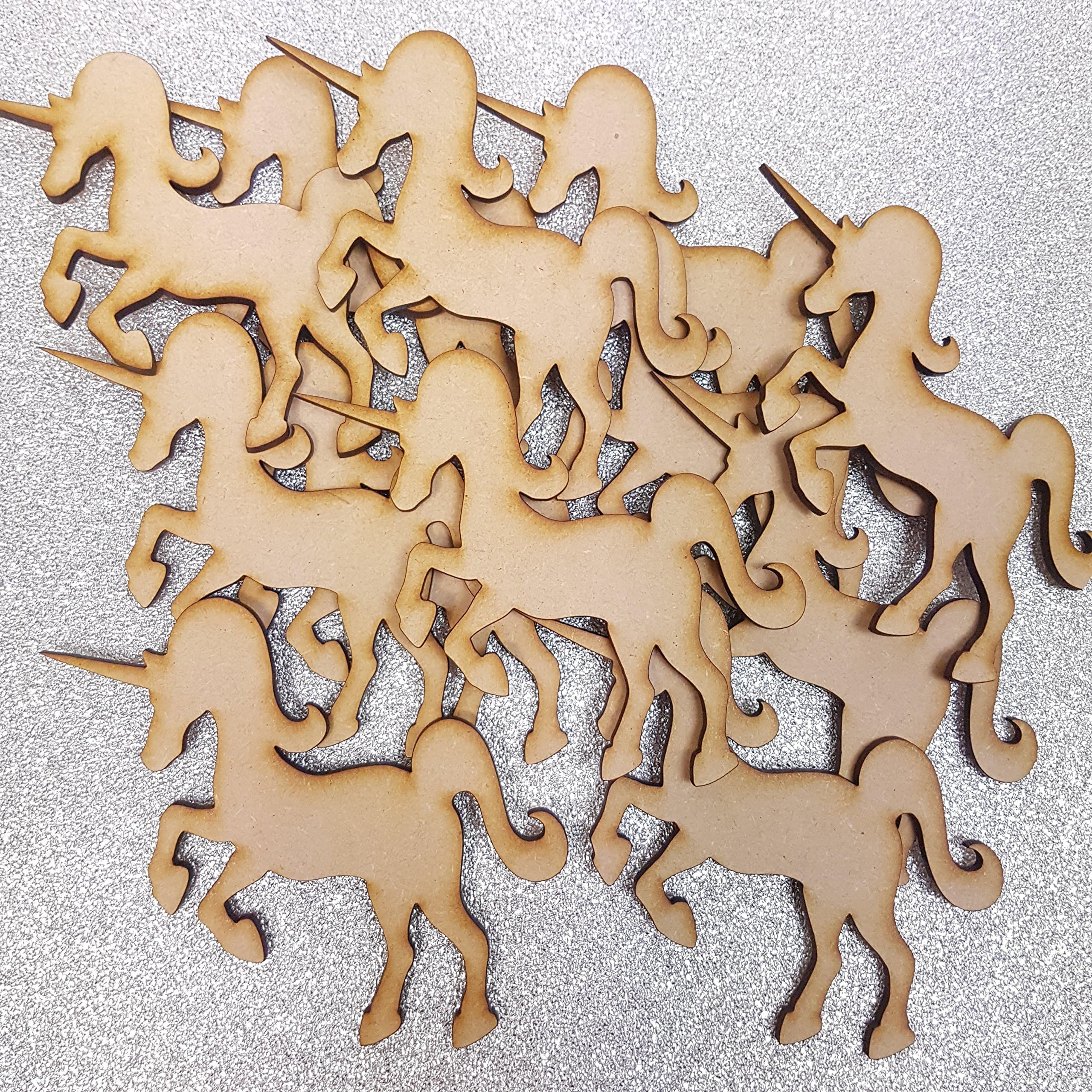 Unicorn Shape Craft Shape Embellishment 3mm Thick MDF Wood Design Project x10