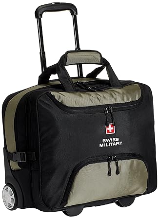 Swiss Military Polyester 35 liters Black Laptop Trolley Bag (LTB-1)