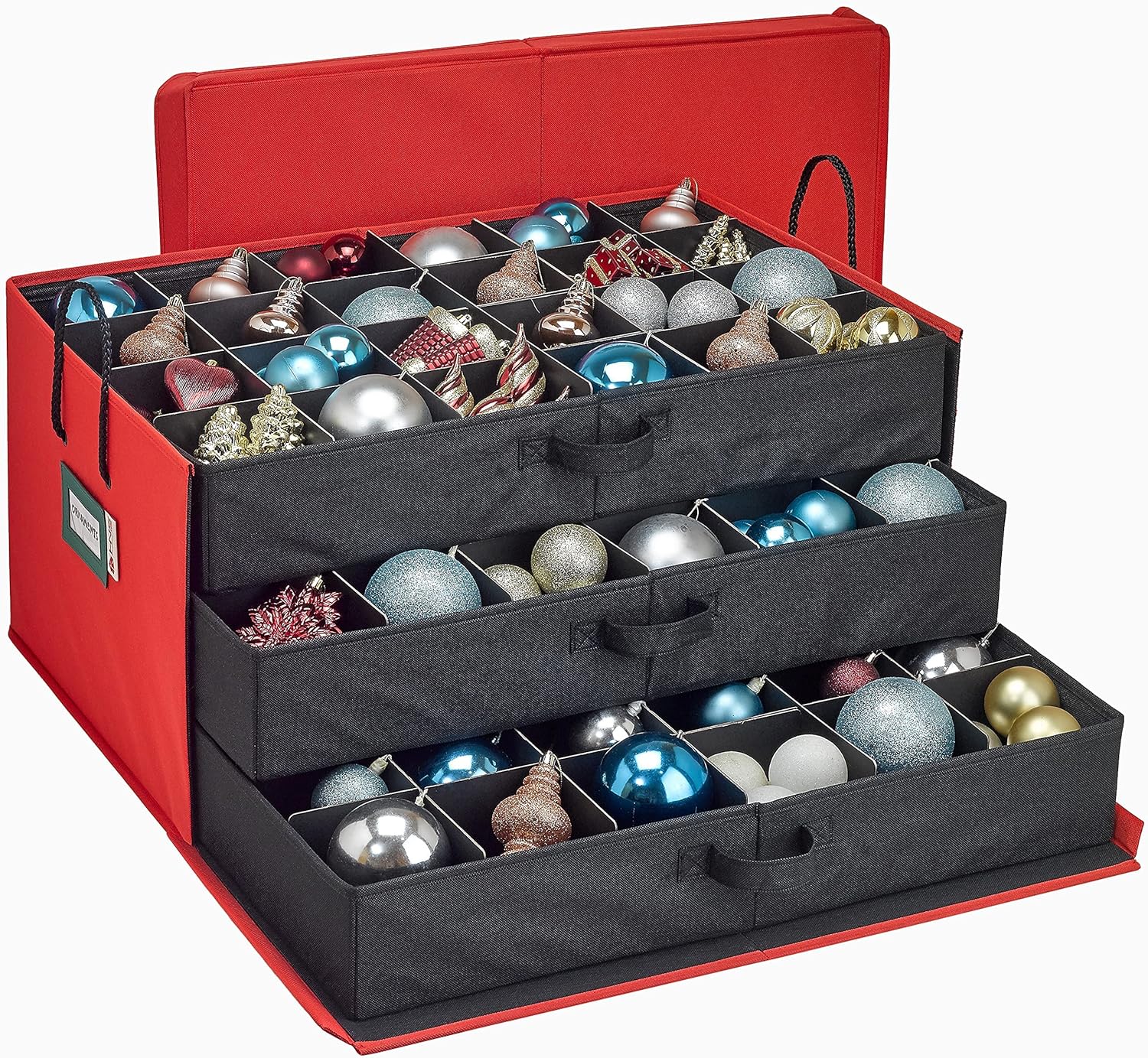 Holiday Décor Storage - HOLDN’ STORAGE Christmas Ornament Storage Container Box with Dividers - Stores up to 72-4