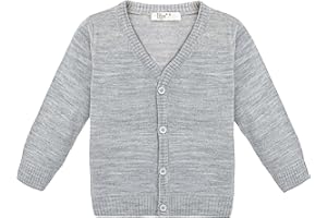 Lilax Boys’ Long Sleeve Uniform V-Neck Cardigan Sweater