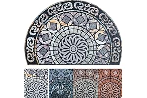 ubdyo Front Door Welcome Outdoor Mat - Heavy Duty with Non-Slip Leak-Proof Rubber Backing - Scrapes Dirt - Low Profile Pet Friendly and Stylish - Large Size Sweet Home Gift - Durable Construction