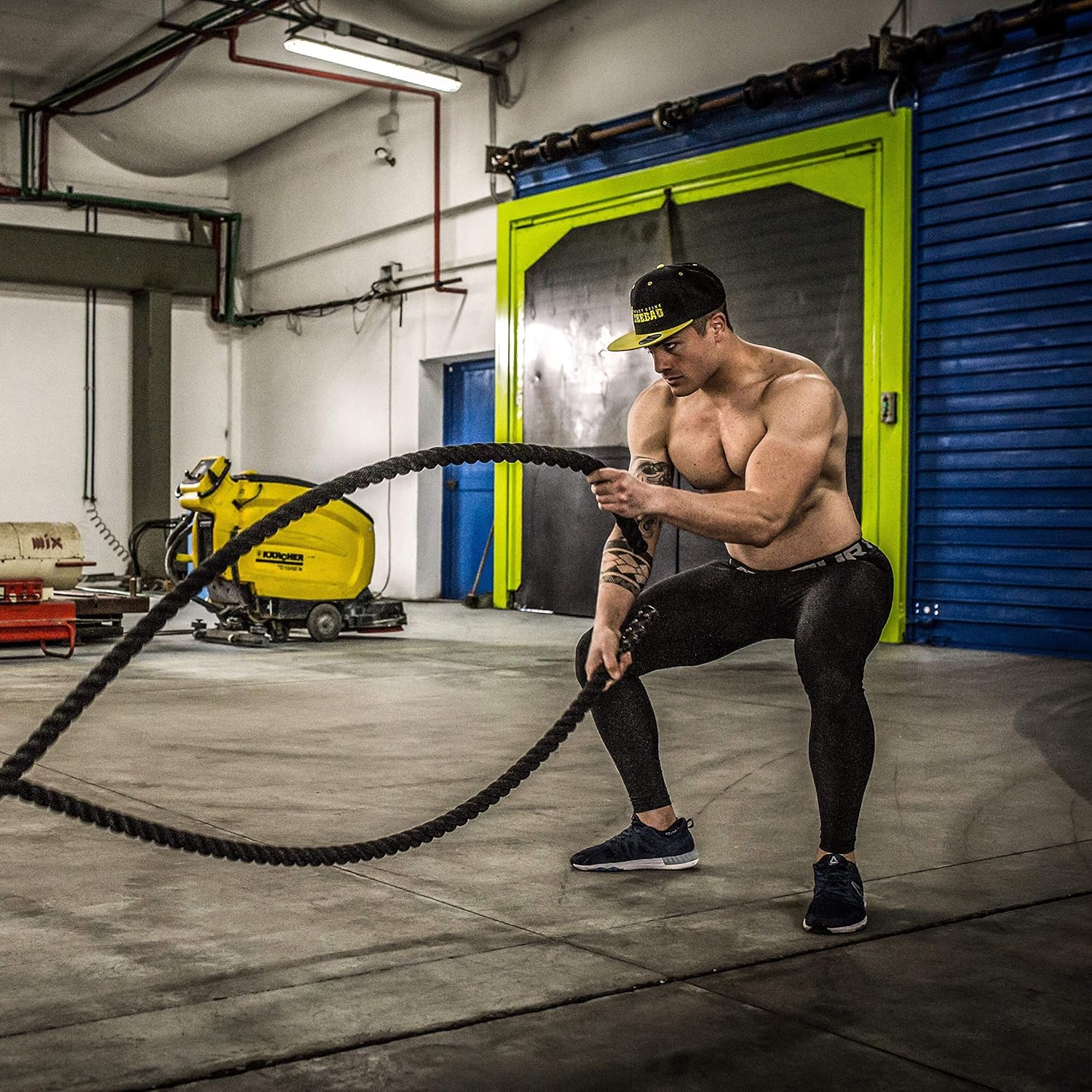 POWRX Cuerda de Batalla Battle Rope - Ideal para »Functional ...