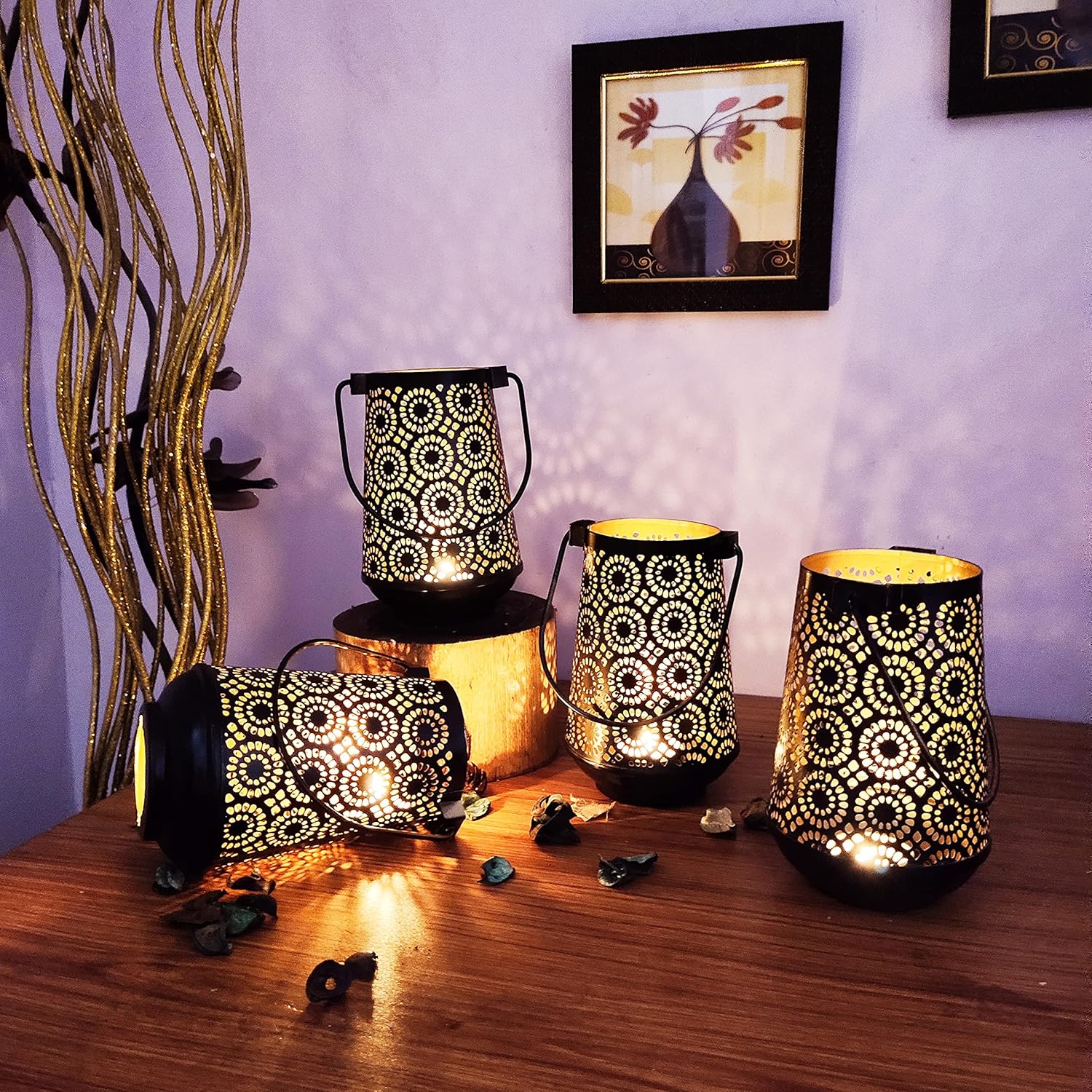 Buy Amishi Blissful Decors Handcrafted Hanging Tealight Candle Holder