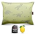 rioyalo X-Foam Kids Inflatable Camping Pillow Lite w. Removable Foaming Cover for Boys | Dinosaur | Comfortable, Washable, Ultralight, Portable | Backpacking, Hiking, Travel, Air, Sleepover, Scouts