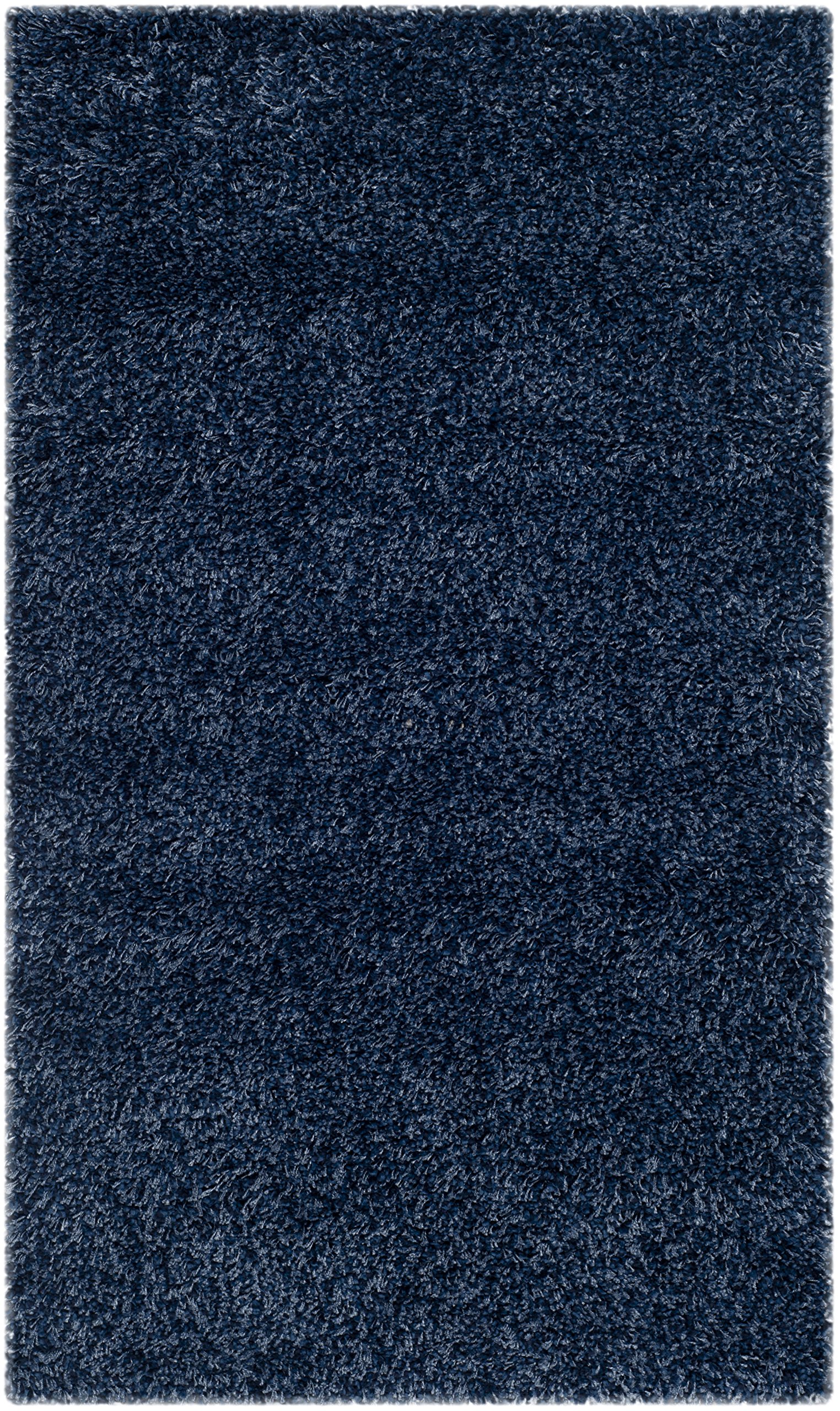 Safavieh California Shag Collection Shaggy Rug for Living Room Dining Room Bedroom High Pile Navy 24 x 36 Inch