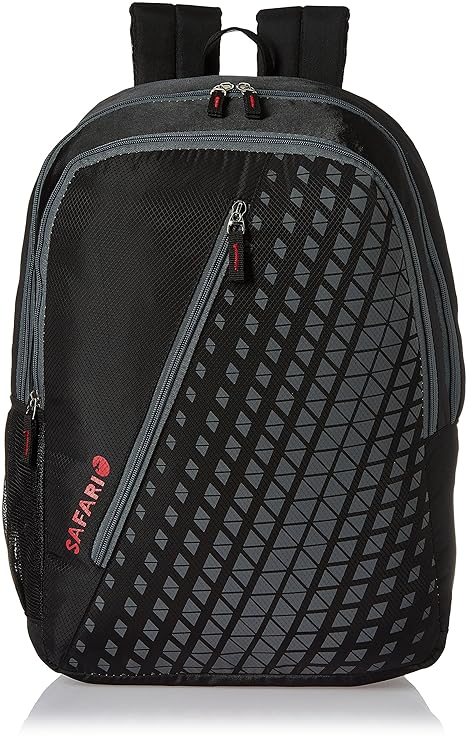 Safari 25 Ltrs Black Casual Backpack (Seesaw-Black-CB)