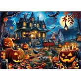 Nattork Jigsaw Puzzle 1000 Pieces for Adults, Halloween Haunted House,Challenging Adult Puzzles for Halloween Decor &amp; Gift
