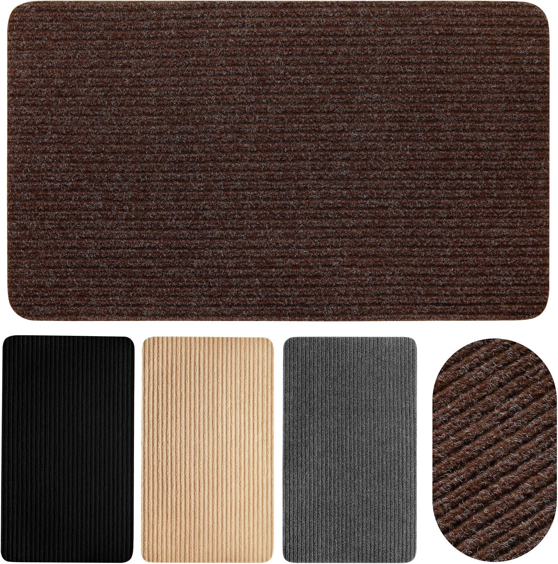 EdenHomes Proprietary Non Slip Durable, Beautiful Door Mat (36” x 24”) - Easy Clean Indoor Rug, Low-Profile for Porch, Patio, Entry, Garage, Kitchen - Absorbs Dirt, Water, Sand, Mud, and Snow - Brown