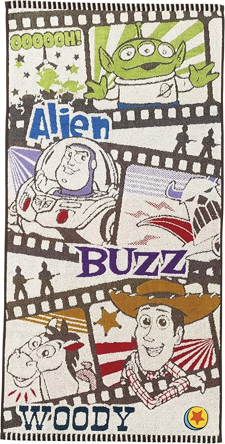 Amazon Co Jp 丸眞 バスタオル ディズニー トイストーリー 60 1cm ムービートイ 綿100 ホーム キッチン