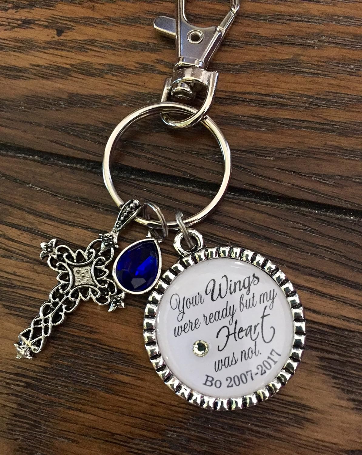 Personalized Sympathy Keychain, Sympathy Gift, Memorial Gift Handmade