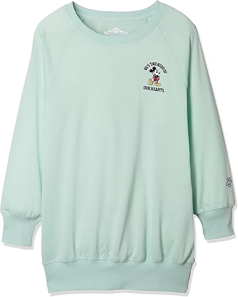 Amazon ディズニー ミッキー 長袖チュニックbigトレーナー 8119 2755 ガールズ ライトグリーン 140 ワンピース チュニック 通販