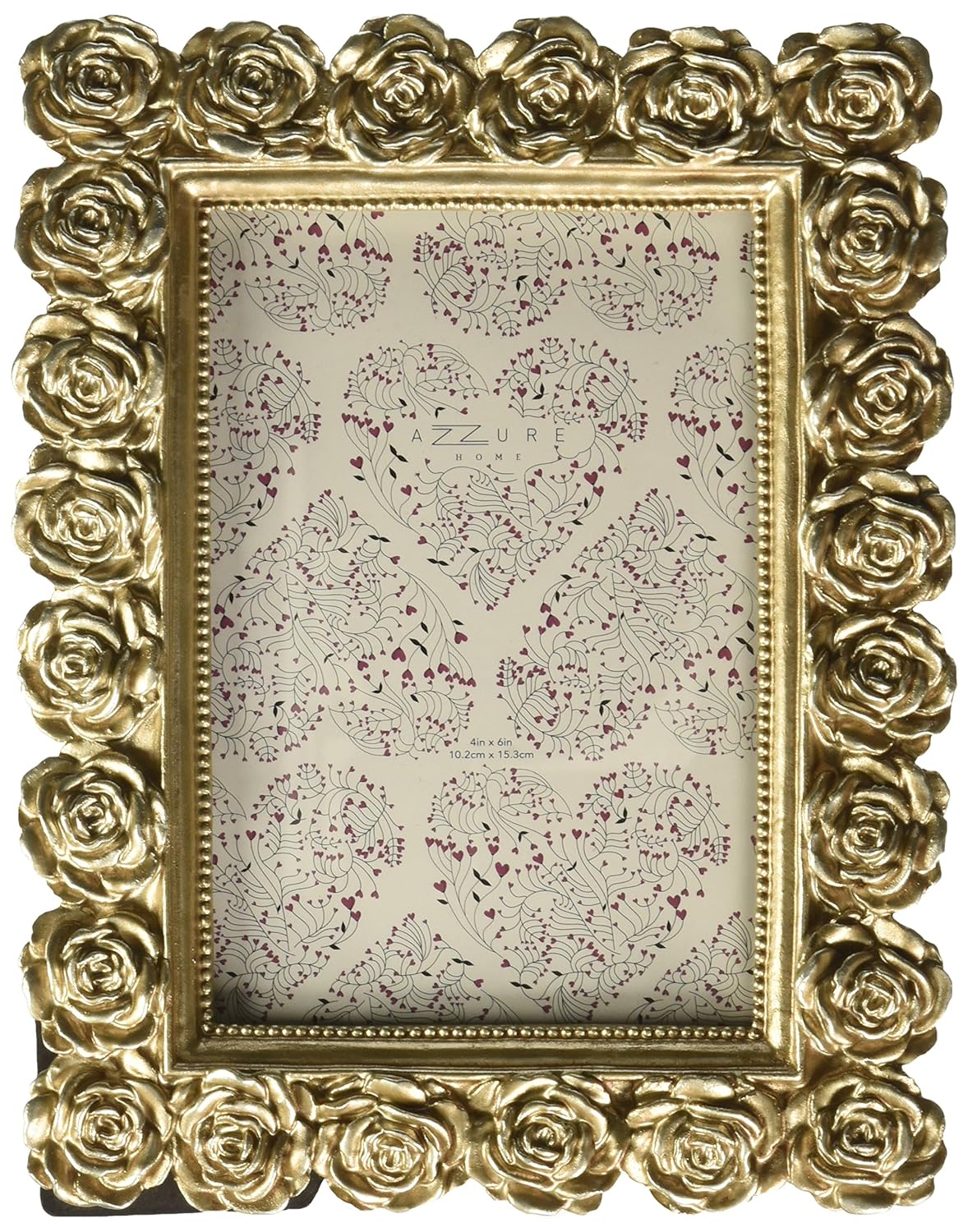 Champagne 4x6 Azzure Home Rose Resin Decorative Picture Frame For Table Top Or Wedding Table Decor Wall Tabletop Frames Picture Frames