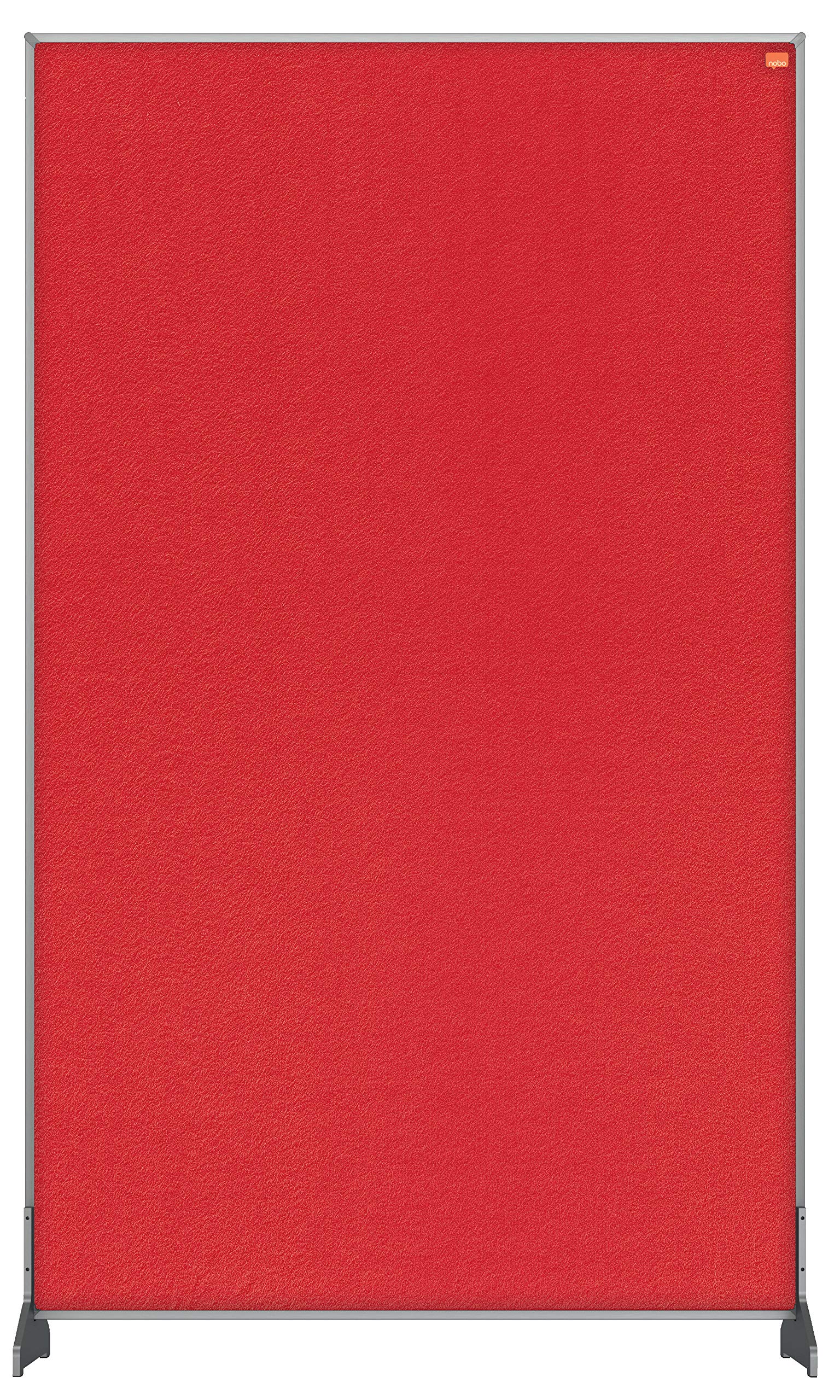 Nobo Impression Pro 1.8 m High Desk Divider, Felt Surface, Red, 600 x 1000 mm, 1915513