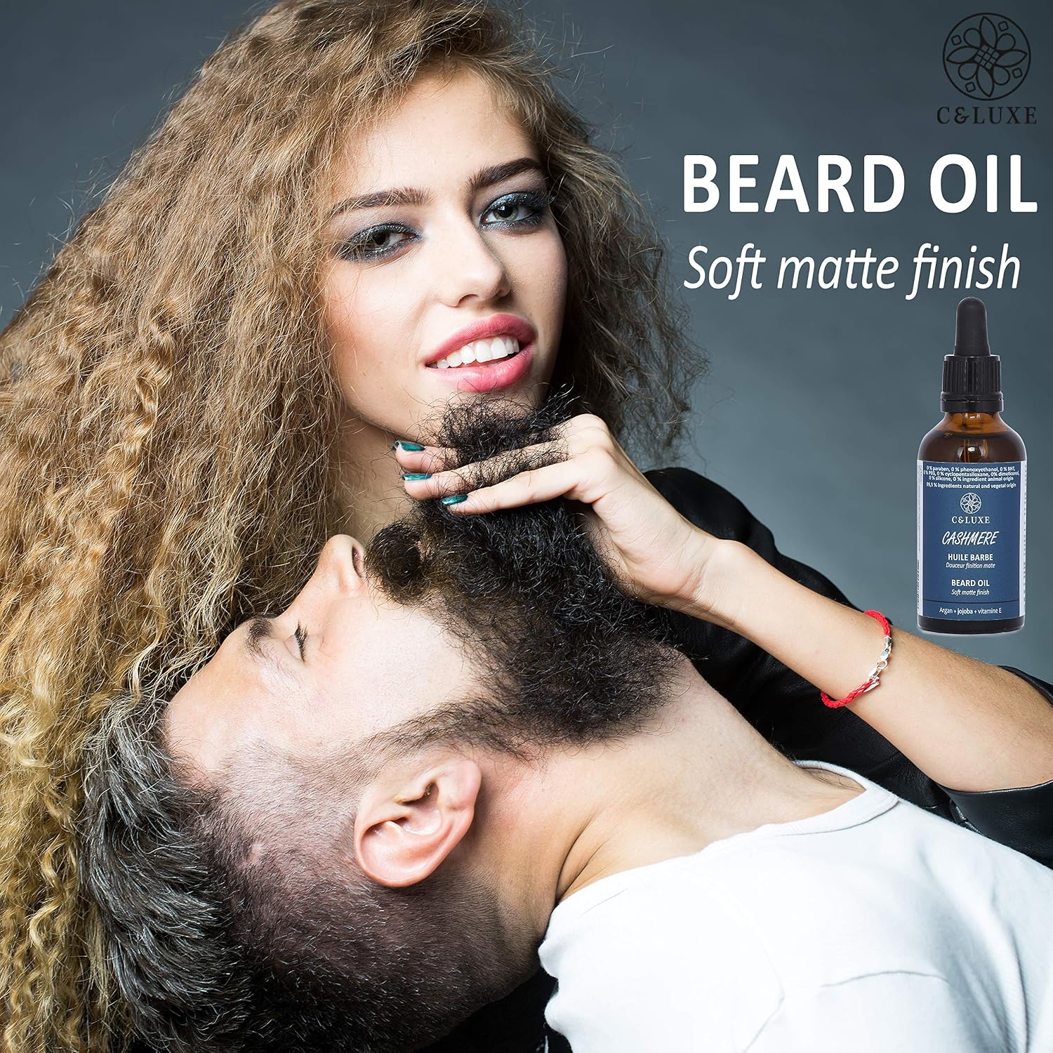 Celuxe Cashmere Smoothing Beard Oil for Men with Natural Oils, argan, jojoba Vitamin E, Softness, Nutrition, Growth - Image 4