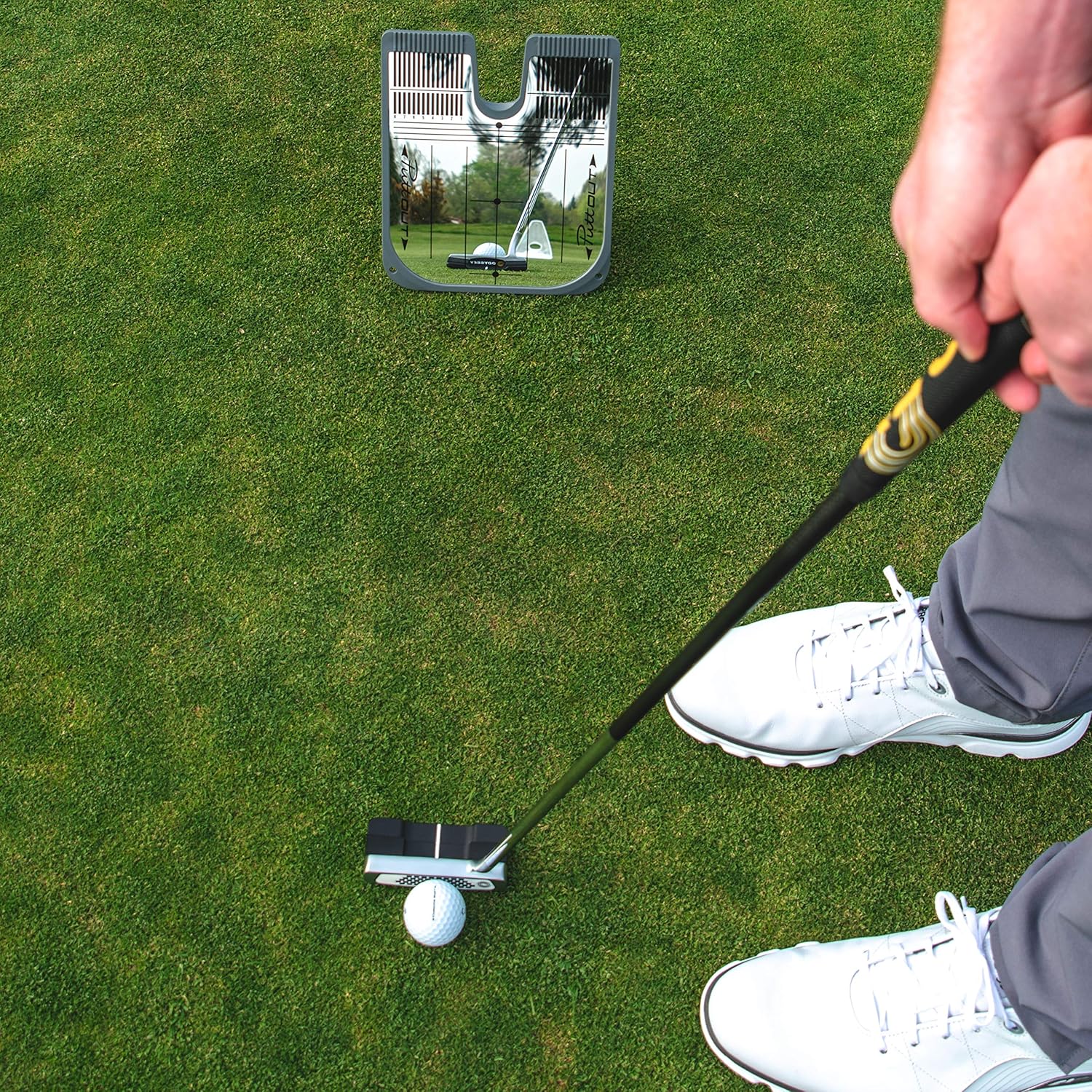 PuttOut Putting Mirror Trainer and Alignment Gate : Sports & Outdoors