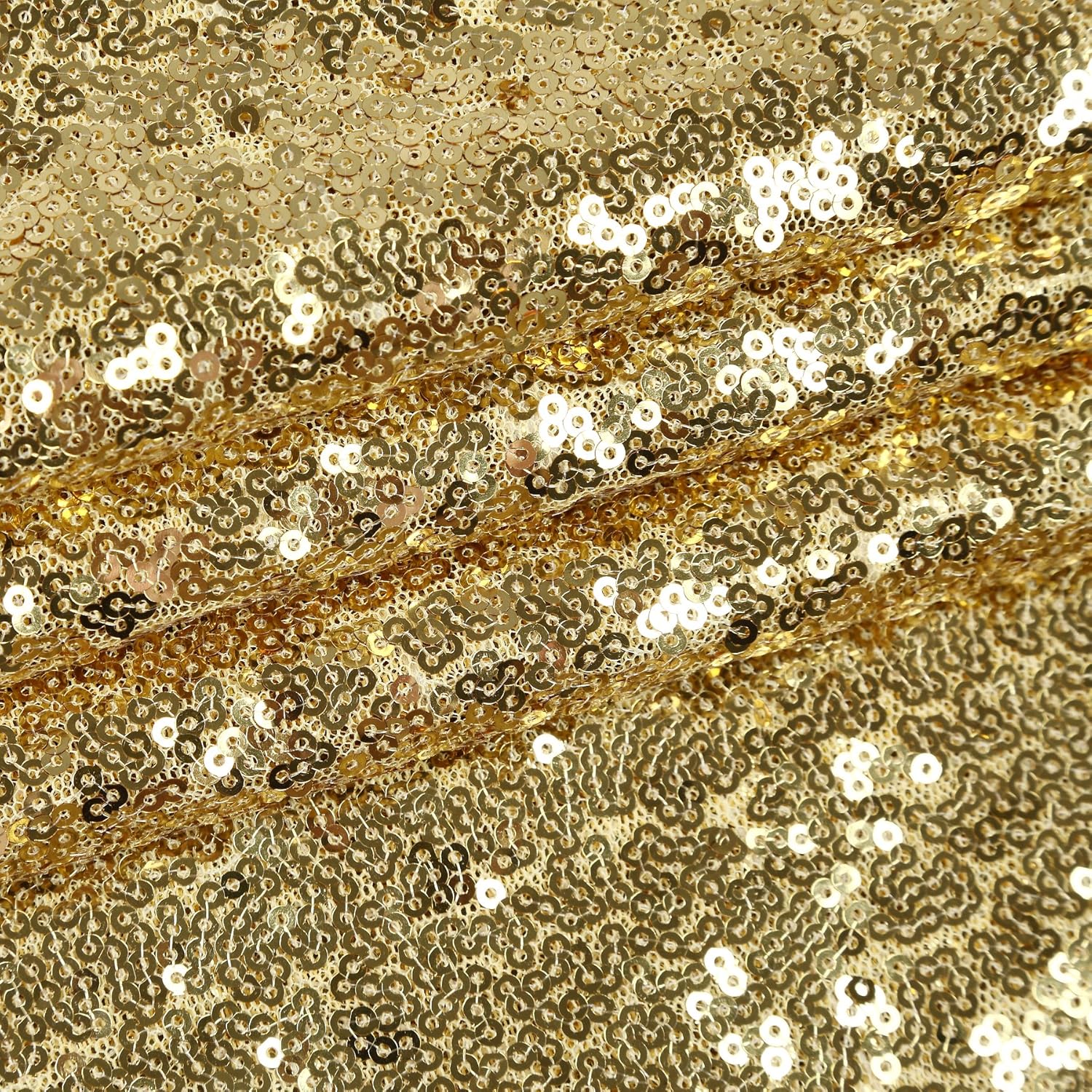 TRLYC 12 by 108-Inch Elegant Rectangle Gold Sequin Wedding Table Runner Gold Glitz Table Linens: Home & Kitchen