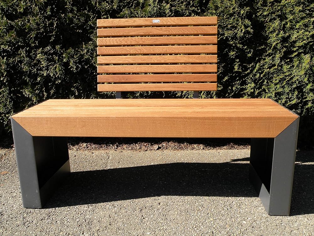 Terrassenbank in Holz-Metall Kombination: Amazon.de: Handmade