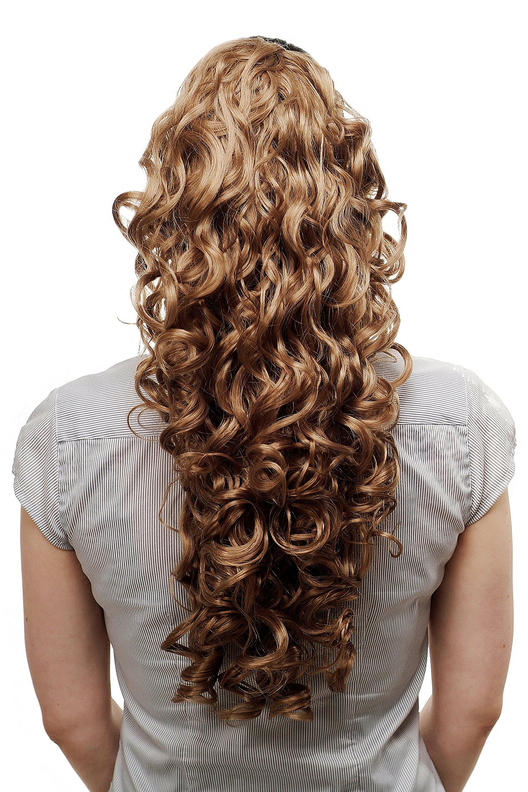 WIG ME UP - N310-15 Hairpiece ponytail extension very long massive volume voluminous curly amazing curls kinks dark honey blond 23inch