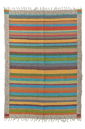 Jarapa Home Alfombra de Yute natural 170 x 240 cm. Alegría, hecha a mano de doble