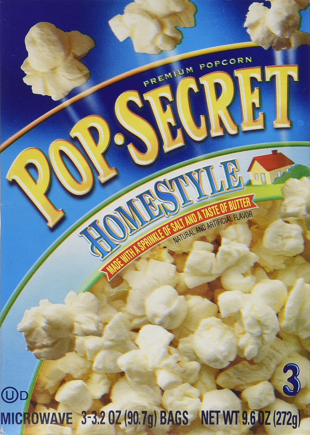 Microwave Popcorn Homestyle 3.5 oz Bags 3 Bags/Box