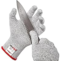 HereToGear Cut Resistant Gloves - 2 PAIRS XXS for Kids 4-5 years - Food Grade, Level 5 Protection Against Knives and…