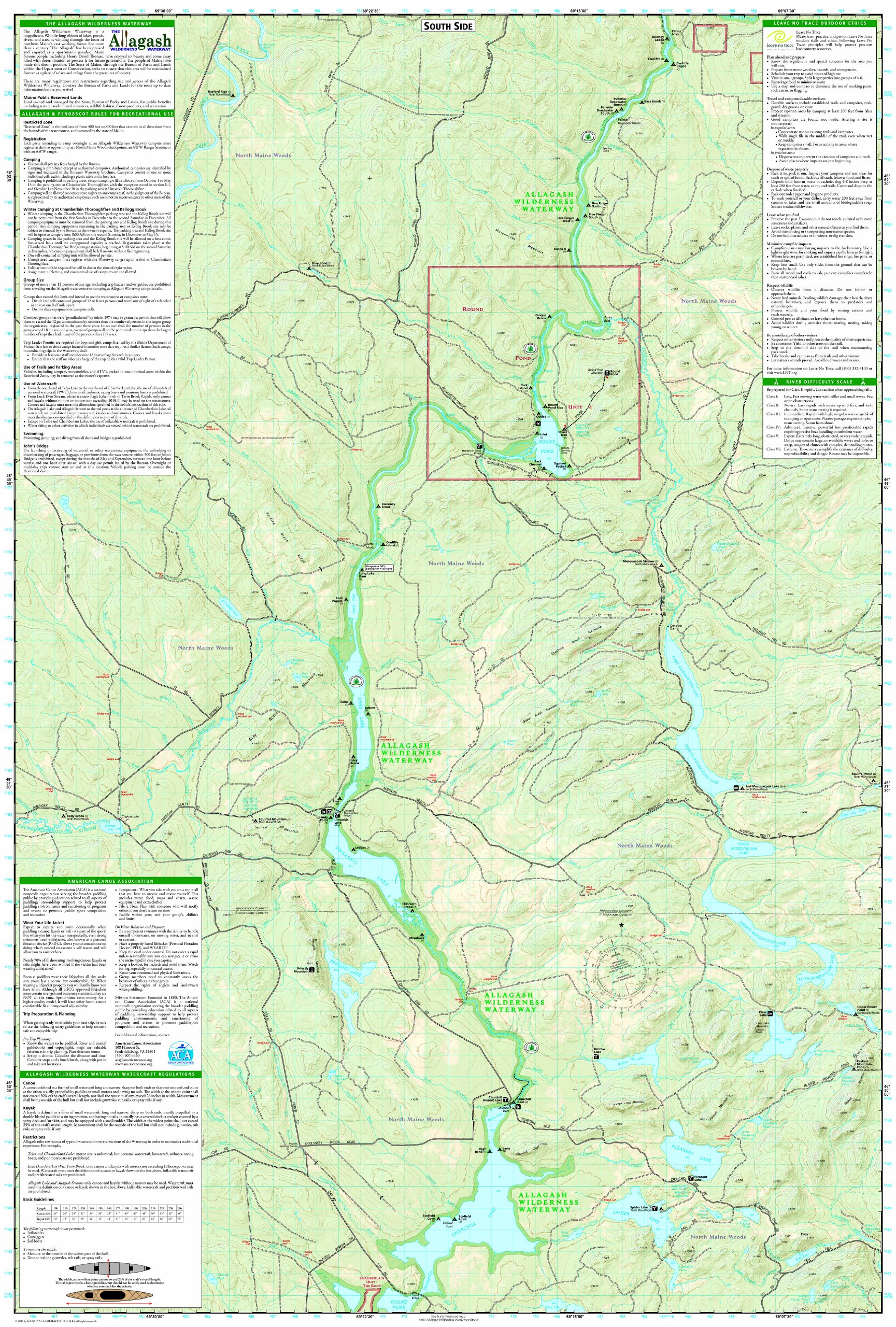 Allagash Wilderness Waterway Map Amazon - Allagash Wilderness Waterway North (National Geographic Trails  Illustrated Map, 400): National Geographic Maps - Trails Illustrated:  0749717004009: Books
