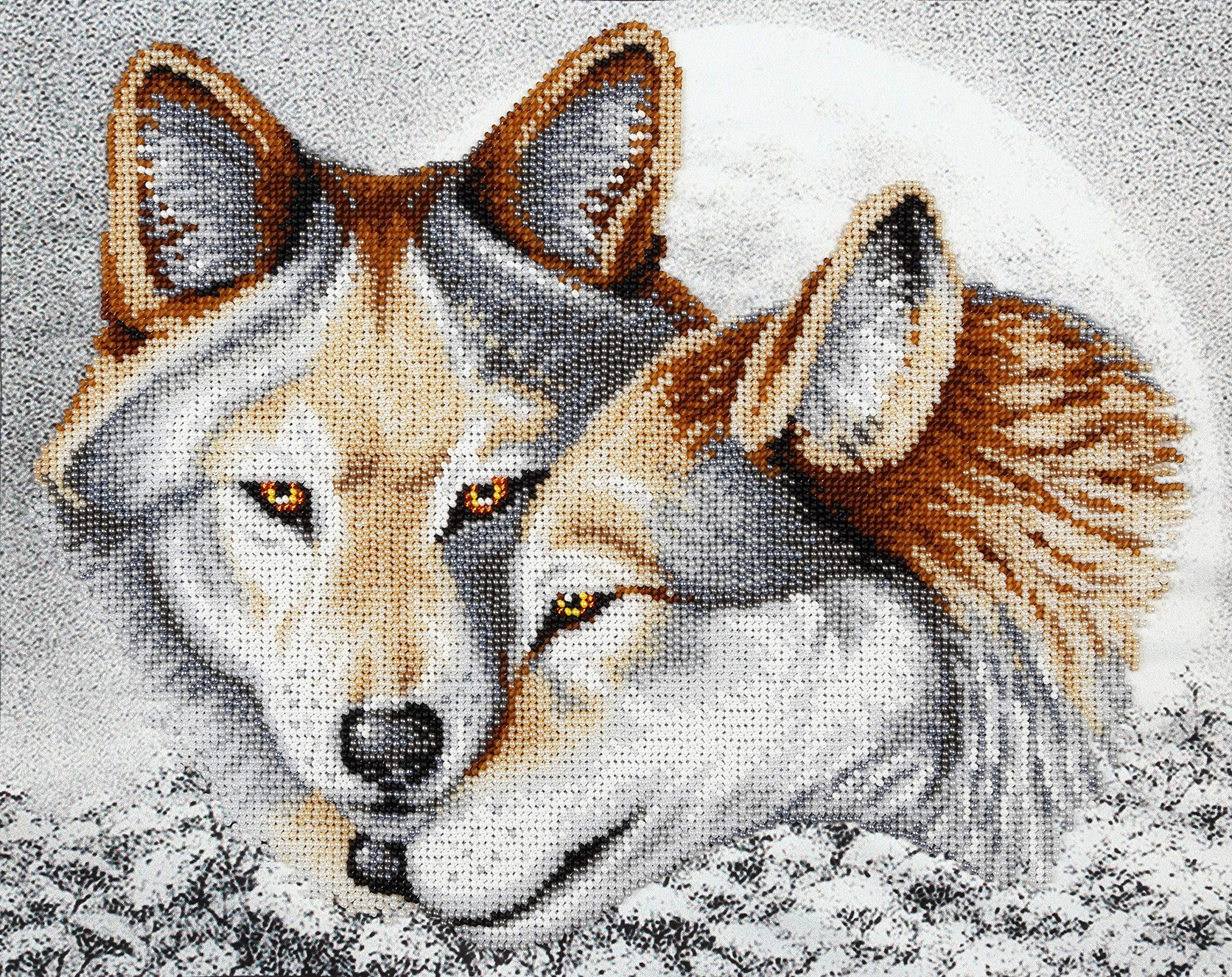 "Lifelong Love"; Bead Embroidery kit; Beaded Cross Stitch; Contemporary Embroidery; 100% Glass Seed Beads Preciosa; Needlepoint; Handcraft; Tapestry kit; Needle Arts; Christmas Gift; Decor