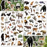 LINAYE 24 Sheets Jungle Stickers for Kids, 1032 PCS Safari Wild Zoo Animal Stickers for Scrapbooking,Water Bottles,Envelopes,Laptop Decal for Kids Boys Girls